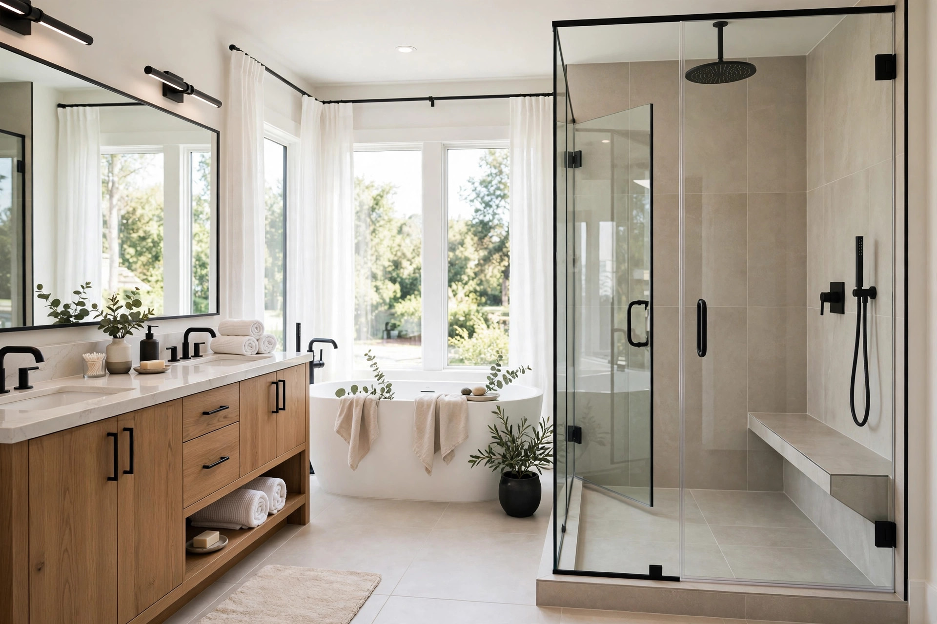 Renovated luxury bathroom